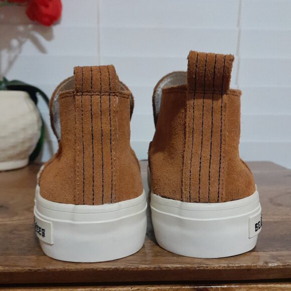 Seavees Derek Lam Midi Sneaker Suede Slip On Sneakers Camel Brown Women sz 7 - Picture 3 of 9